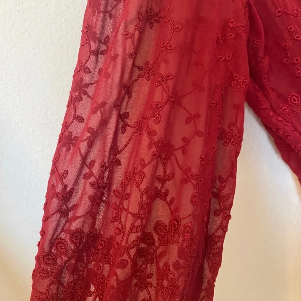 Midi red dress - Picture 5 of 7